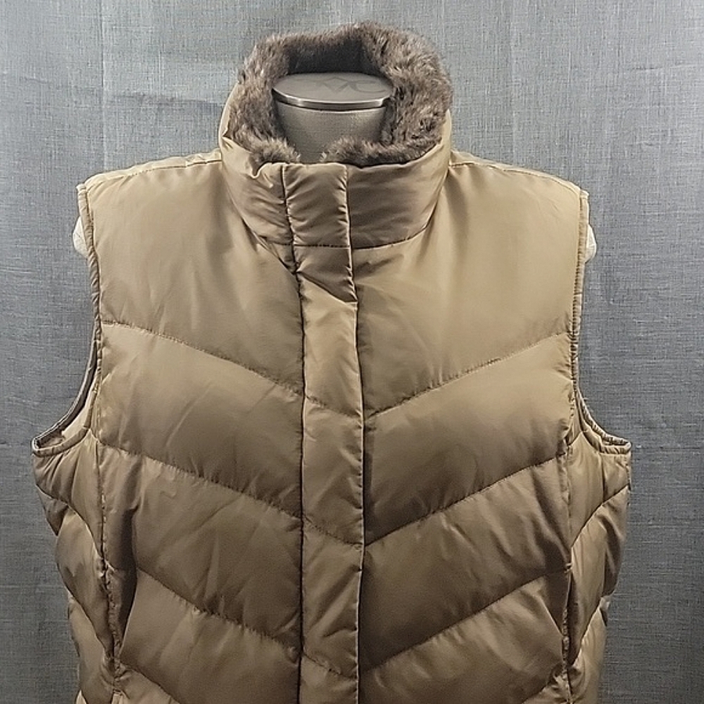 Eddie Bauer Women's Brown Puffer Vest